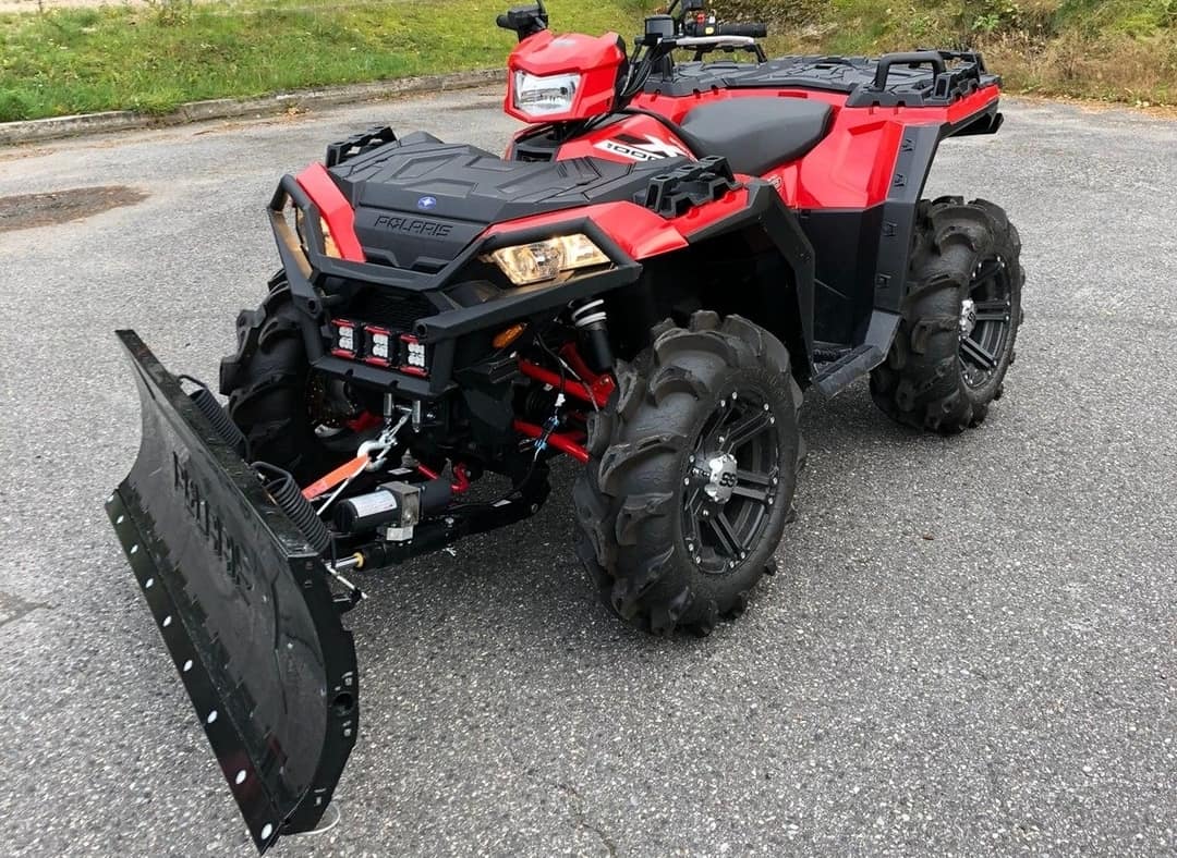 use atv for plowing snow