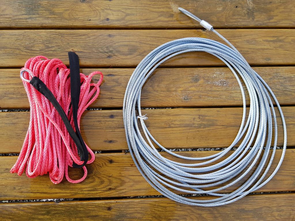 synthetic winch rope vs steel cable