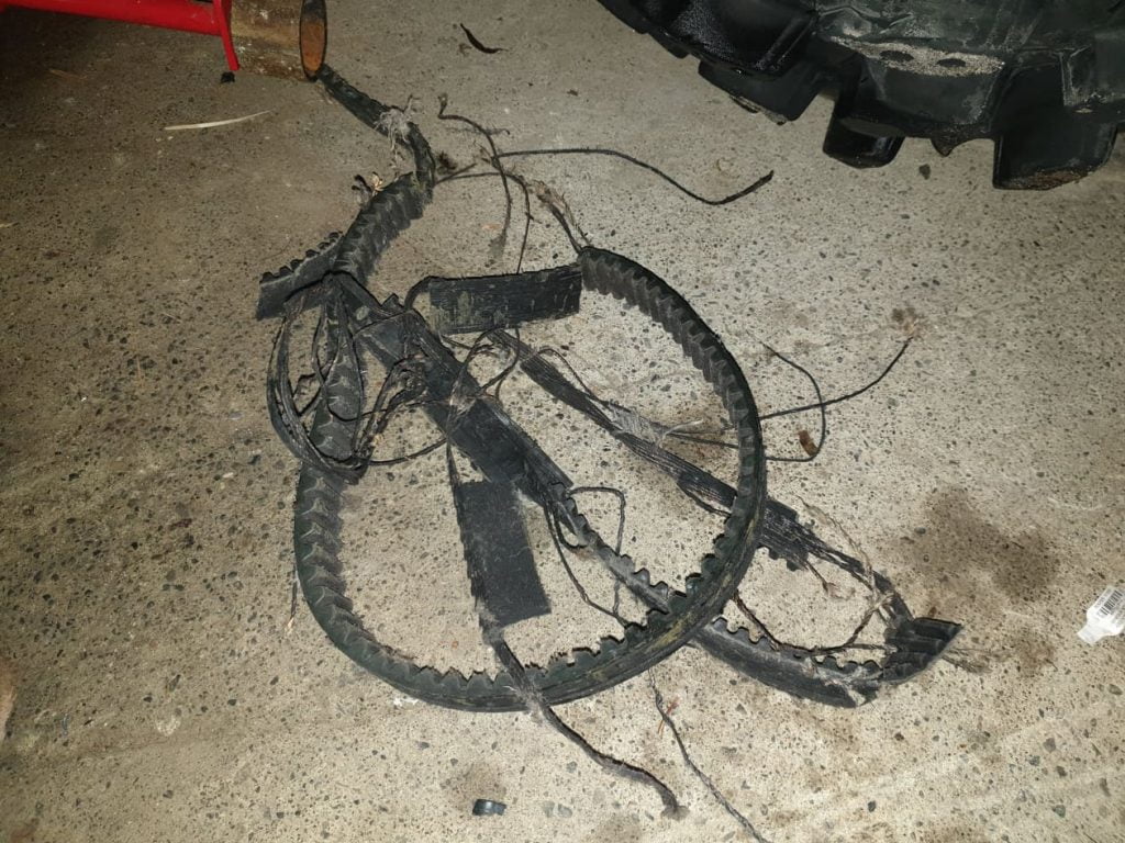 ATV shredded drive belt CVT