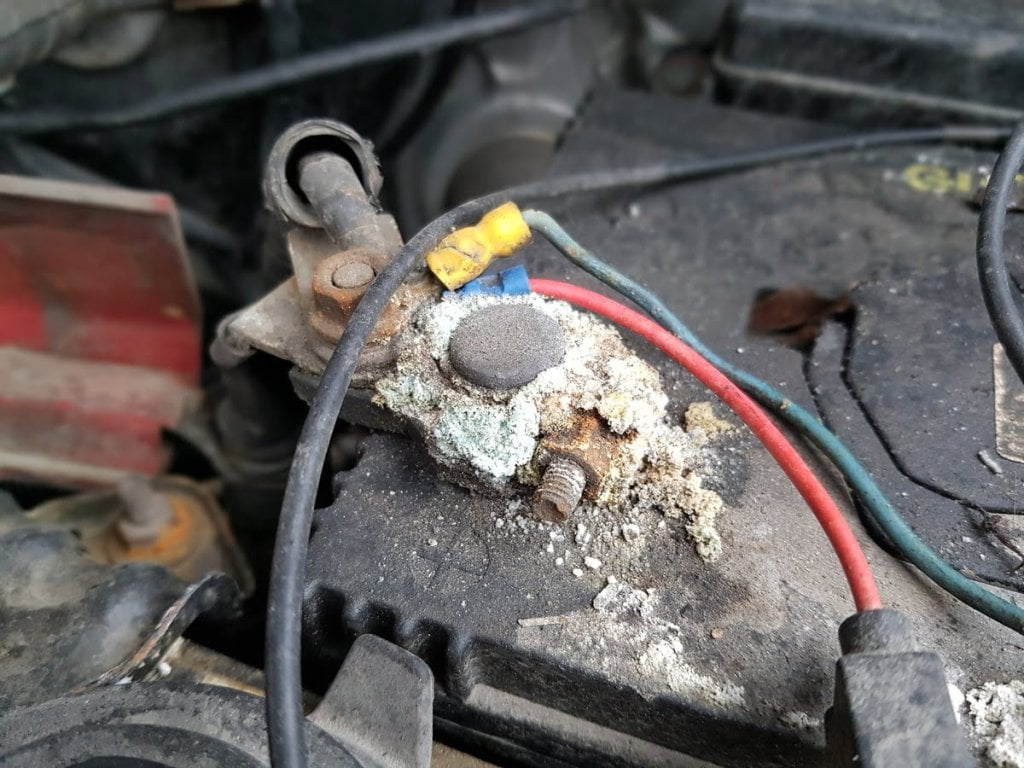 corroded battery terminal