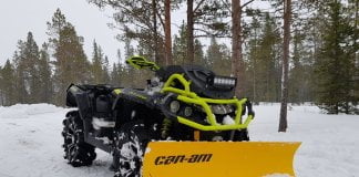 how to plow snow with an ATV