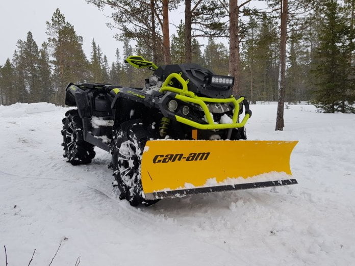 how to plow snow with an ATV